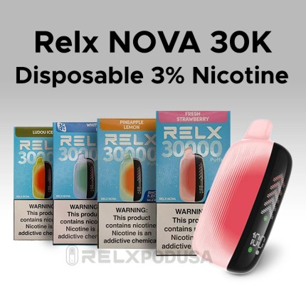 Relx Nova 30K puffs Disposable vape 20 flavors