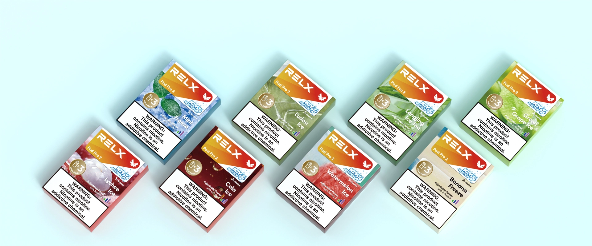 RELX Pod Pro 2 3-pack pods popular 8 flavor product picture