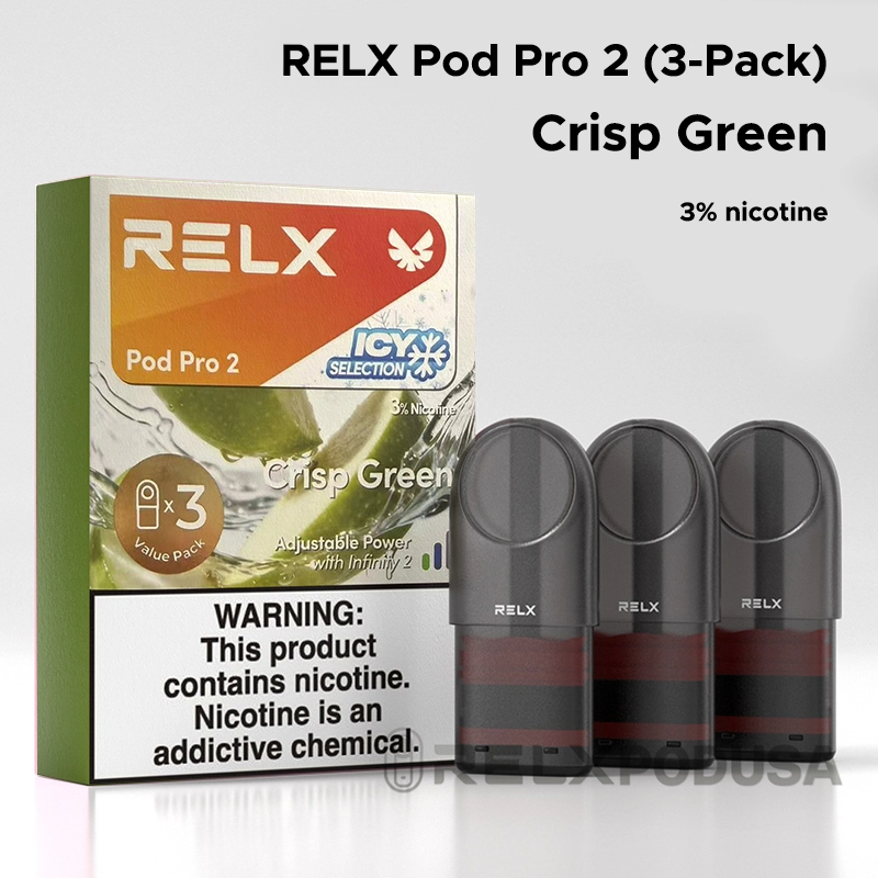 relx pod pro crisp apple 2 Pods (3-Pods Pack) best e-liquid flavors for VUSE SOLO Flavor:New York Mint VUSE