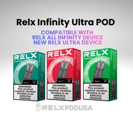 Relx Infinity Ultra pod Compatibility with RELX Ultra Device, RELX Infinity 2, Infinity 2 Plus, Artisan Plus.Upgrade from Relx Pod Pro 2
